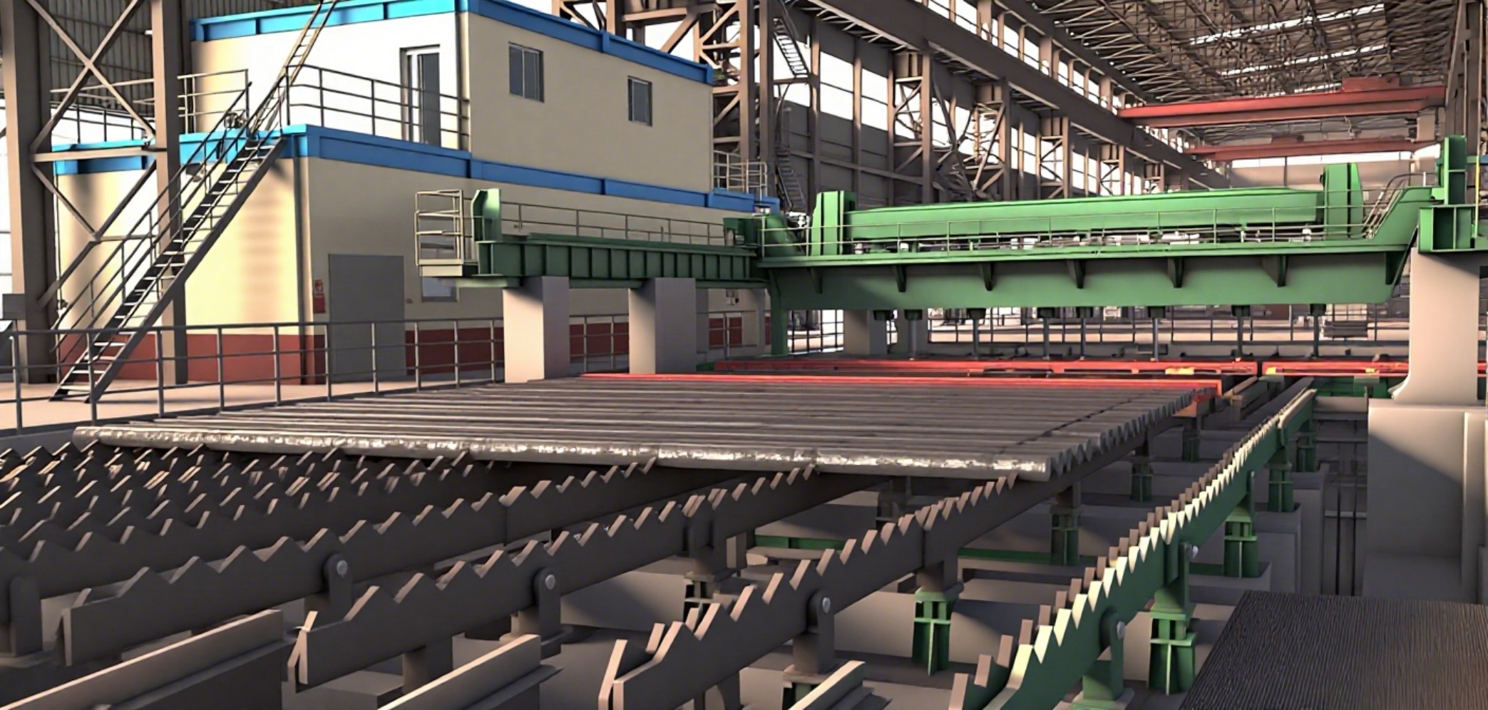 钢坯步进式冷床 سرير تبريد شعاع المشي billlet